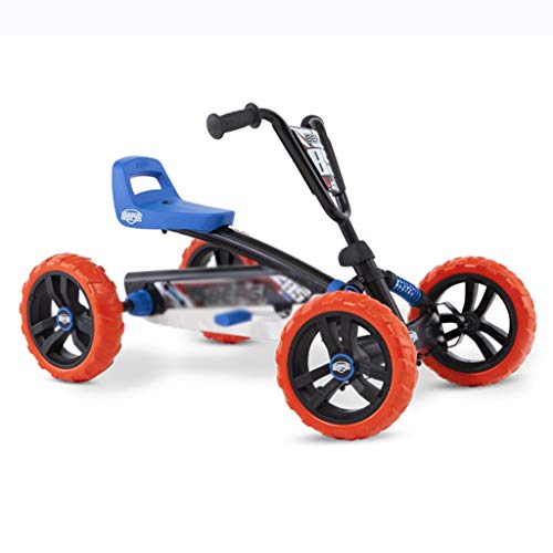 Pedal niños Go-Kart-Ride en el Coche, Asiento Ajustable, neumáticos de Caucho - apropiado for 2 a 5 años de Edad Muelle de amortiguación-Bold (Color : Blue, Size : 83 * 49 * 50cm)