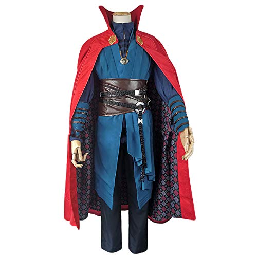 Película Doctor Extraño Conjunto De Traje De Cosplay Se Puede Personalizar El Tamaño, Traje Juego De Cuero Artificial De Hombres De Rol Red-XXL