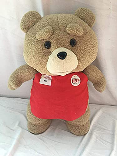 Peluche de oso de peluche rojo delantal, película Ted Teddy Plush juguetes y muñecas de peluche, regalo del día de San Valentín para novia y novio