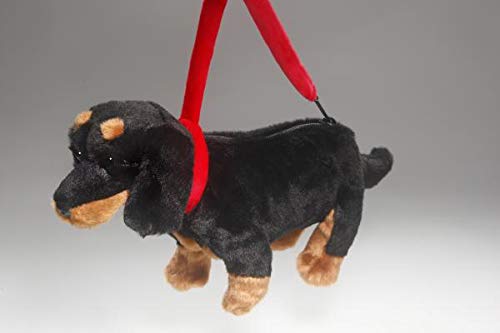 Peluche - Perro Salchicha, Dachshund Negro Bolso Peluche (Felpa, 30cm) [Juguete] 3381