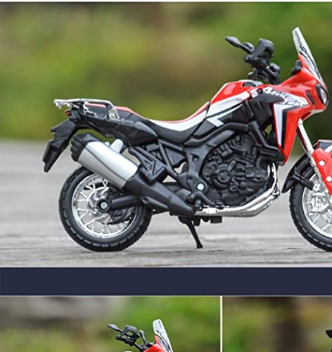 PENGJ Simulación De Motocicleta 1:18 para Hon┐da Africa Twin DCT Vehículos Fundidos A Presión Coleccionables Juguetes Modelo De Motocicleta Viene con Una Base (Color : Rojo)