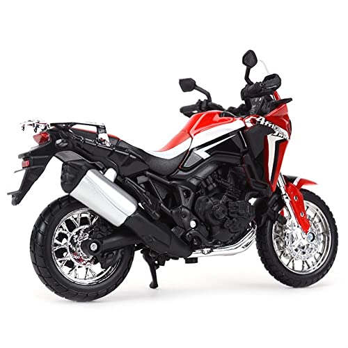 PENGJ Simulación De Motocicleta 1:18 para Hon┐da Africa Twin DCT Vehículos Fundidos A Presión Coleccionables Juguetes Modelo De Motocicleta Viene con Una Base (Color : Rojo)