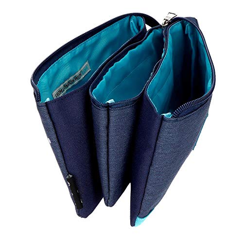 Pepe Jeans Molly Estuche Triple Azul 22x12x5 cms Poliéster