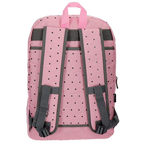 Pepe Jeans Molly Mochila Doble Cremallera, Rosa, 44 cm