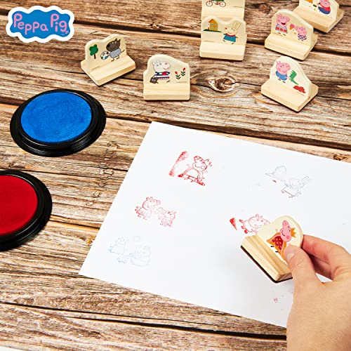 Peppa Pig Sellos Infantiles de Manualidades para Niños de Madera