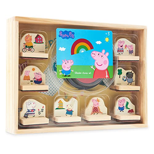 Peppa Pig Sellos Infantiles de Manualidades para Niños de Madera