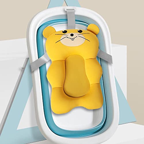 perfeclan Cojín de baño para bebé Cojín para bañista de bebé Soporte para baño Infantil Cojín para Asiento de baño para recién Nacido Cojín para Asiento de baño - Amarillo