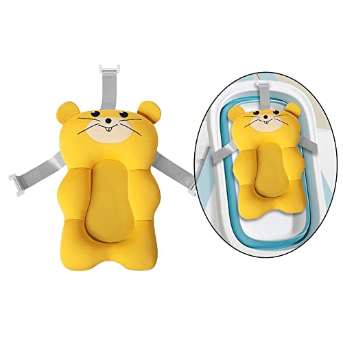 perfeclan Cojín de baño para bebé Cojín para bañista de bebé Soporte para baño Infantil Cojín para Asiento de baño para recién Nacido Cojín para Asiento de baño - Amarillo