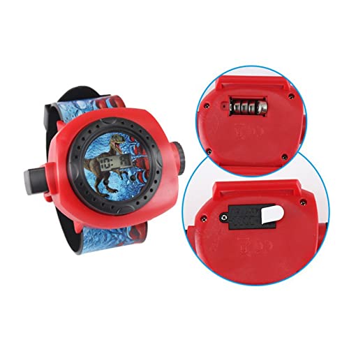 persiverney-AT Reloj para niños Reloj de Pulsera Digital con proyector de Dinosaurio de 24 imágenes Reloj Inteligente con proyector de imágenes de Pared Educativo Divertido Interacción Entre Padres