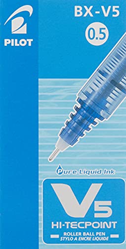 Pilot - Hi-Tecpoint V5 - Bolígrafo Roller Tinta Liquida - Azul - Punto Fino - (Caja 12 unidades)