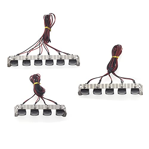 Pineapplen LáMpara LED Barra de Luz de Techo Proyector Reflector para 1/10 RC Coche de Orugas Axial SCX10 90046 para TRX4 D90 Piezas de ActualizacióN, 3