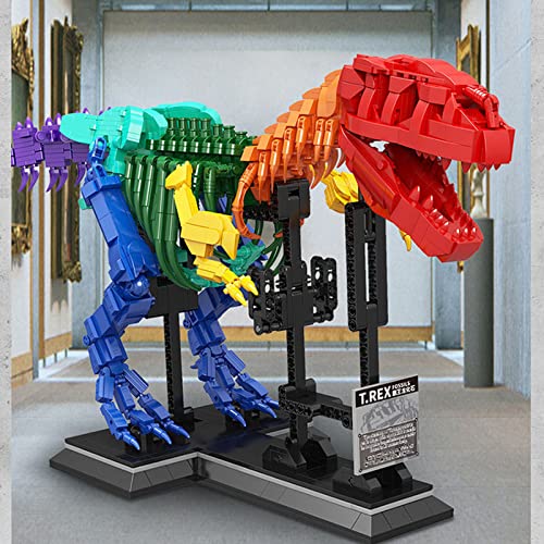 PINFU Kits de Bloques de construcción de Dinosaurios, Bloques de los Juguetes de Dinosaurios, Construir un Edificio Educativo para niños de 8 años 9 10 11 12 años