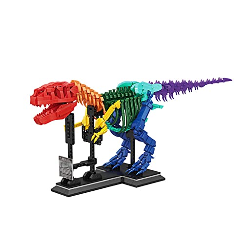 PINFU Kits de Bloques de construcción de Dinosaurios, Bloques de los Juguetes de Dinosaurios, Construir un Edificio Educativo para niños de 8 años 9 10 11 12 años