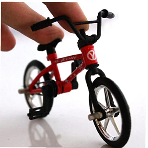 Pinicecore Miniatura Metal Finger Mountain Bike Toy, Finger Bicycle Mountain Bike Cool Boy Juguete Juego Creativo Regalo para Niño 12.5 * * 4,5 Cm, Rojo