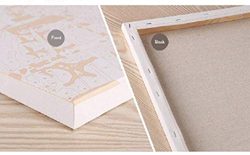 Pintura por Números Para Adultos y Niños DIY Kits de pintura al óleo de lona preimpresos con marco de madera Para la Decoración De La Casa - Tigre - F 16 * 20 Pulgadas