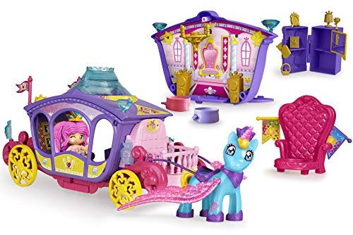 Pinypon Carroza de Reinas con Unicornio (Famosa 700015805) + Reina y Dragón Volador, para niños y niñas a Partir de 4 años, (Famosa 700015547)