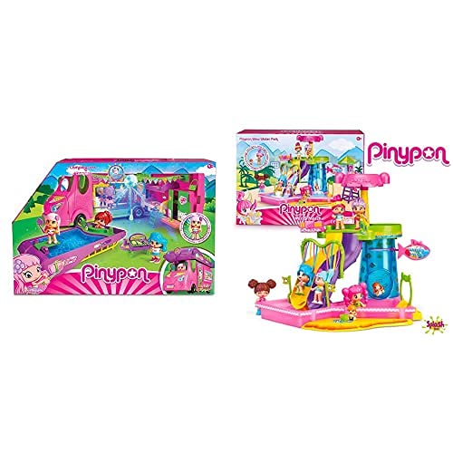 Pinypon - Cool Caravan Set De Juguete Y Accesorios Divertidos con 1 Figura Niñas De 4 A 8 Años, Multicolor, Única (Famosa 700015070)+- Wow Water Park, Parque Acuático, Waterpark (Famosa 700015562)