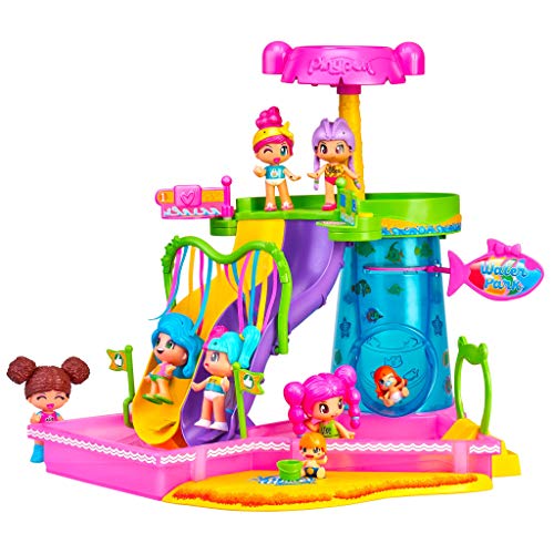 Pinypon Wow Water Park, Parque Acuático (Famosa 700015562) + Pack 4 Figuras New Look, A Partir De 4 Años (Famosa 700015571)