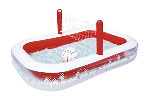 Piscina Hinchable Infantil con Red Voleibol Bestway Inflate-A-Volley 254x168x97 cm