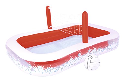 Piscina Hinchable Infantil con Red Voleibol Bestway Inflate-A-Volley 254x168x97 cm