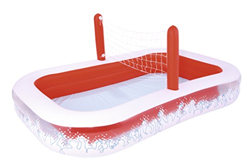 Piscina Hinchable Infantil con Red Voleibol Bestway Inflate-A-Volley 254x168x97 cm