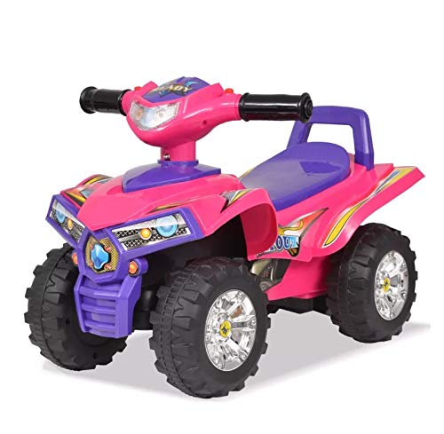 Pissente Quad de Bateria, Quad ATV Correpasillos con Sonidos y Luces para Niños 12-36 Meses