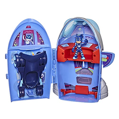 PJ Masks Juego de cuartel Principal y Cohete 2 en 1 para niños a Partir de 3 años (Hasbro F2098FF1)