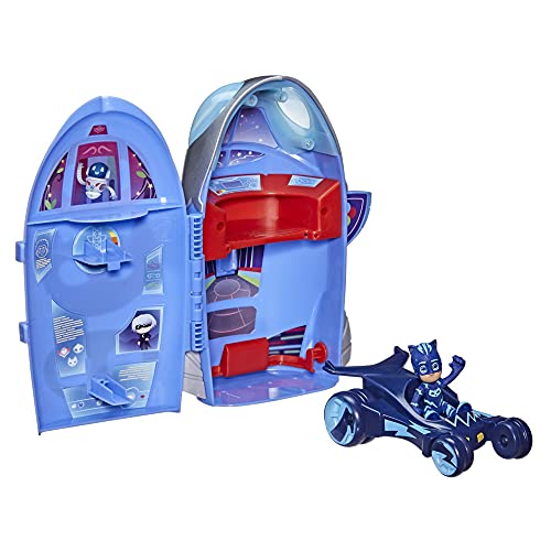 PJ Masks Juego de cuartel Principal y Cohete 2 en 1 para niños a Partir de 3 años (Hasbro F2098FF1)