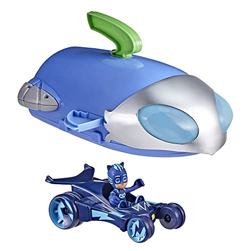 PJ Masks Juego de cuartel Principal y Cohete 2 en 1 para niños a Partir de 3 años (Hasbro F2098FF1)