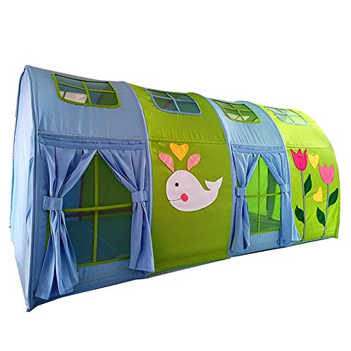 Play House Tienda de Cama para Niños Casa de Juegos Mágicos para Niños Baby Boy Girl Safe Tunnel Wigwam Dormitorio Festival Decoración, 180 × 100 × 92cm, Verde