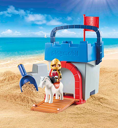 PLAYMOBIL-1.2.3 Sand 70340 Set creativo Cubo Castillo, A partir de 3 años