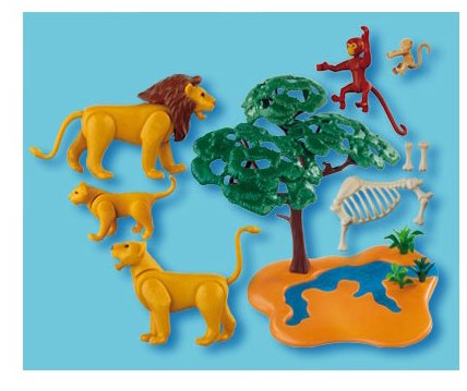 PLAYMOBIL 4830 - Familia de Leones y Monos