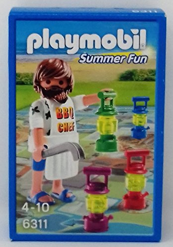 Playmobil 6311 - Muñeco de chef de barbacoa con juego de mesa