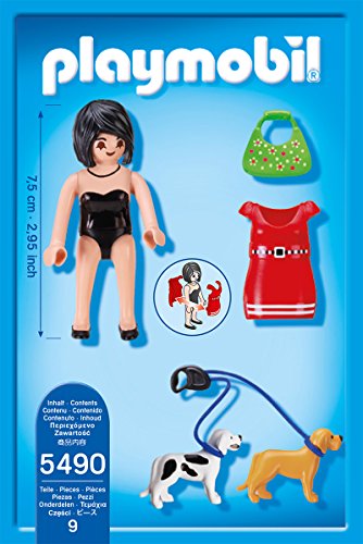 Playmobil Centro Comercial - City Life Mujer con Cachorros Playsets de Figuras de jugete, Color Multicolor (Playmobil 5490)