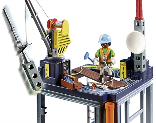 PLAYMOBIL - City Action, Starter Pack Construcción con grúa, a Partir de 4 años