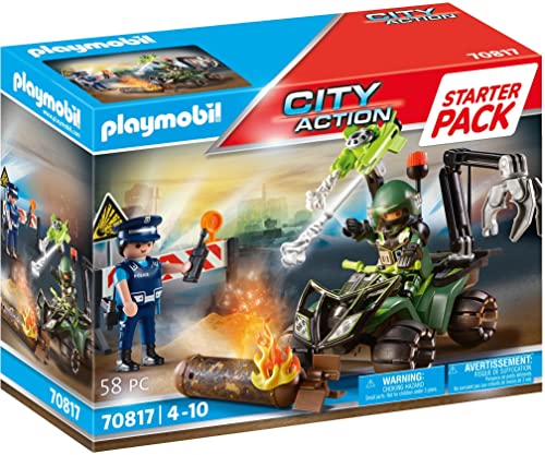 PLAYMOBIL - City Action, Starter Pack Policía: Entrenamiento, a Partir de 4 años