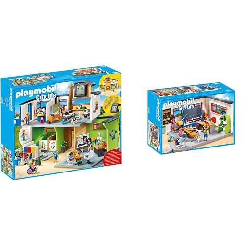 PLAYMOBIL City Life Colegio, a Partir de 5 Años (9453) + City Life Clase de Historia, a Partir de 5 Años (9455)