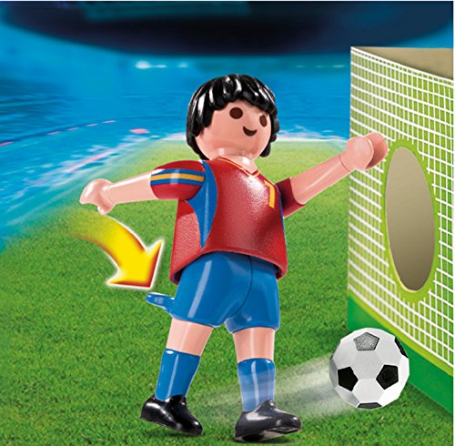 Playmobil Fútbol - Fútbol: Jugador España, Juguete Educativo, Multicolor, 10 x 3,5 x 10 cm, (4730)