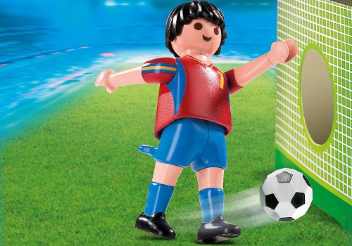 Playmobil Fútbol - Fútbol: Jugador España, Juguete Educativo, Multicolor, 10 x 3,5 x 10 cm, (4730)