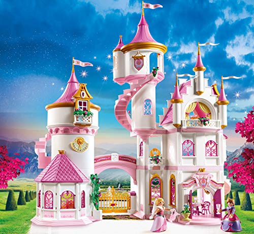 PLAYMOBIL Princess 70447 Gran Castillo de Princesas con Pista de Baile giratoria, A Partir de 4 años + 70449 Carruaje Romántico tirado por Caballos, A Partir de 4 años