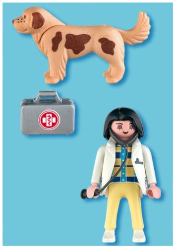 PLAYMOBIL - Veterinaria con Perro, Set de Juego (4750)