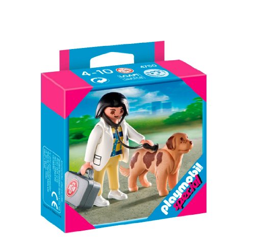 PLAYMOBIL - Veterinaria con Perro, Set de Juego (4750)