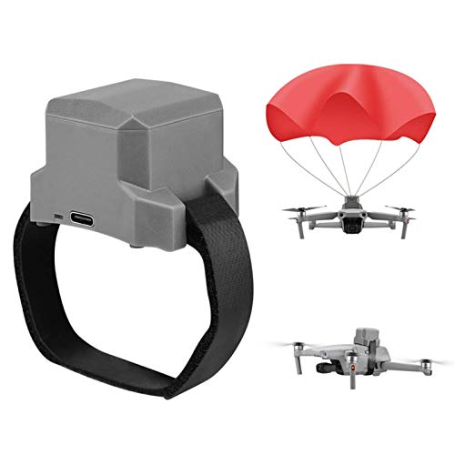 POHOVE Dron Paracaídas Proteger Dispositivo, Vuelo Seguridad Dispositivo para Dron, Anti Golpes Failure Protección Dron Paracaídas Inteligente para dji Mavic 2/Pro/Aire - Gris, Free Size