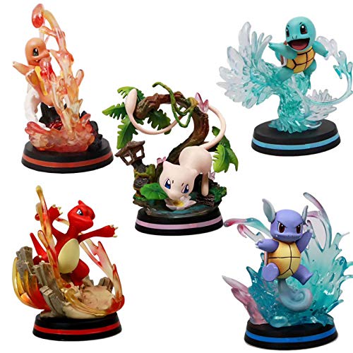 Pokémon GK Scene Little Fire Dragon Jenny Turtle Wonder Frog Seed Super Dream Fire Dinosaur figura en caja (seis)