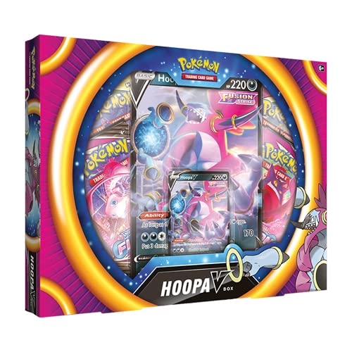 Pokémon Hoopa V Box - Juego de Cartas, a Partir de 6 años, 2 Jugadores, más de 10 Minutos de Tiempo de Juego