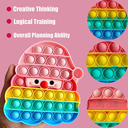 Pop it Fidget Toy, Push Pop Bubble, Juegos para Aliviar el Estrés, Juguetes Sensoriales para Aliviar la Ansiedad, Adecuado para Niños y Adultos, Silicona Insípida Ecológica,Set de 4