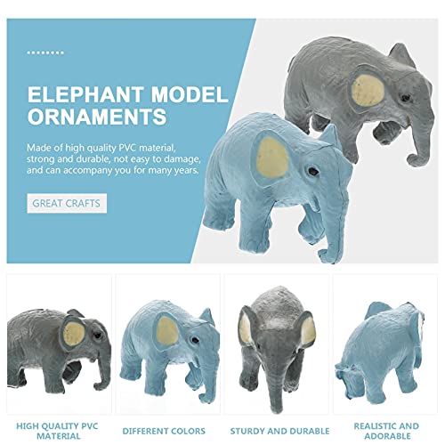 POPETPOP 30 Piezas Miniatura Elefante Ornamento Jardín Decoración Linda Mini Animal Figura Casa de Muñecas Paisaje DIY Arte Patio Bonsái Calcomanías Color Azar