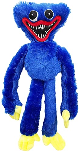 Poppy Playtime Huggy wuggys Peluche de juguete Monster Horror Navidad Muñeca de peluche Regalos para cumpleaños de fans de juego 15.8 pulgadas (azul)