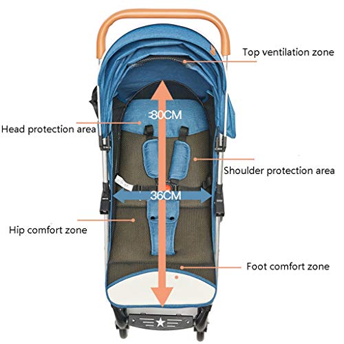 Portátil Cochecito De Bebé Con Portavasos Canasta De Almacenamiento Mosquitera Sombrilla, Carro De Bebé Reclinable Ligero Y Plegable Sentado Viajes al aire libre (Color : D)