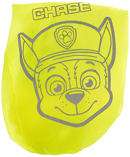 POS 31488 – Casco reflectante – Protector de lluvia con diseño de la Patrulla Canina – Funda para casco de bicicleta en amarillo neón con reflectores para una mejor visibilidad en carretera